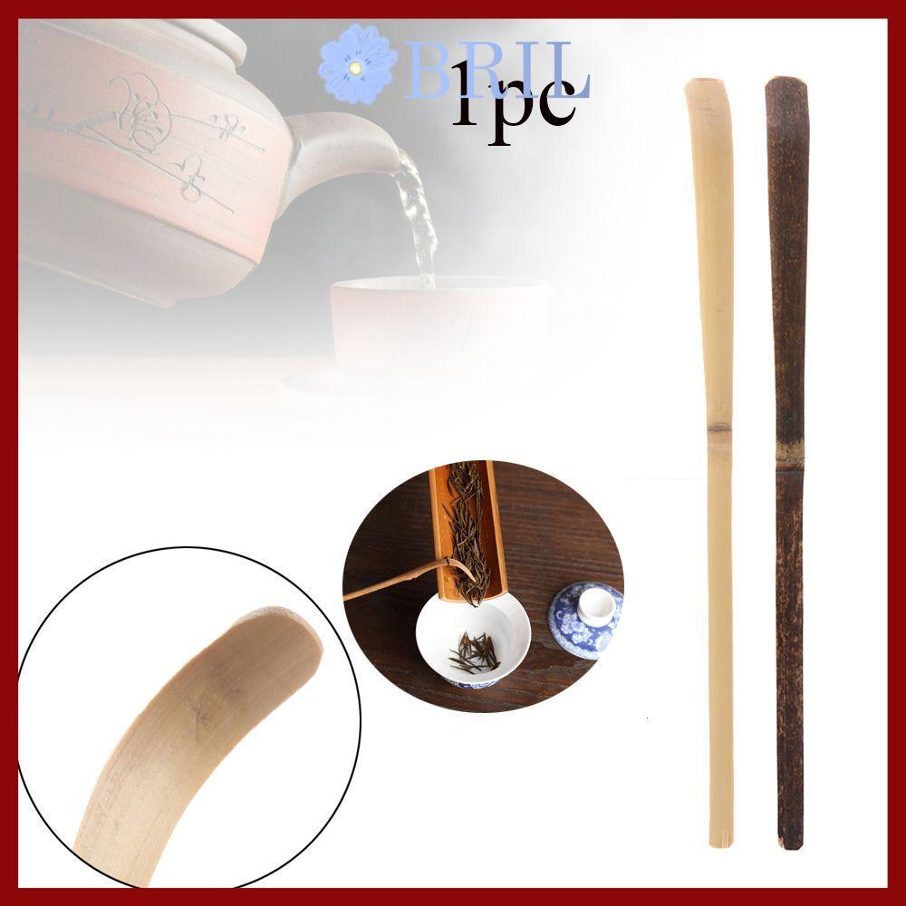 in stockBRIL Matcha Spoon Teaware Handmade Spice Gadget เครื่องมือห้องครัวไม้ไม้ไผ่สีดํา