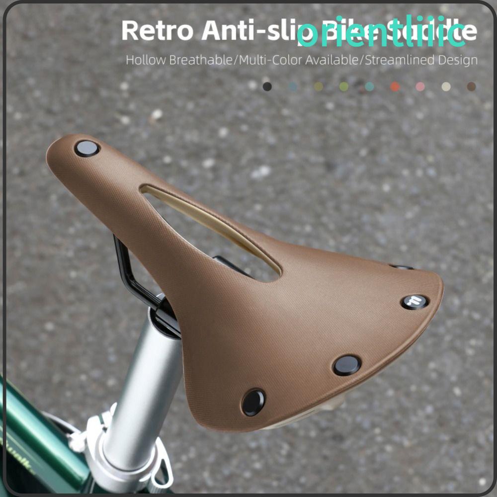 ORIENTLEE เบาะจักรยานคาร์บอนกลวง ราวเหล็กนุ่ม ทนทาน Ergonomic สำหรับจักรยานเสือหมอบ MTB Touring สไตล์ย้อนยุค