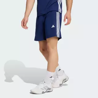 adidas Gym & Training กางเกงผ้าทอ WORKOUT ESSENTIALS BASE 3 STRIPES ผู้ชาย สีน้ำเงิน KD0677