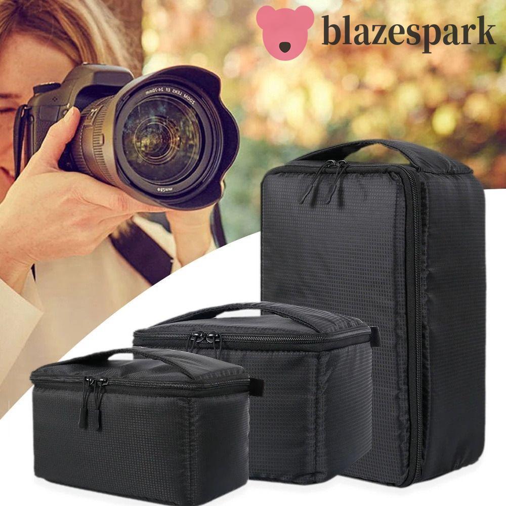 BLAZESPARK กล้องแทรกกระเป๋าถือ Drop-Proof สีดํา Digital Carry Case กล้องดิจิตอลกล้องวิดีโอกันน้ําเลนส์ป้องกันกระเป๋า