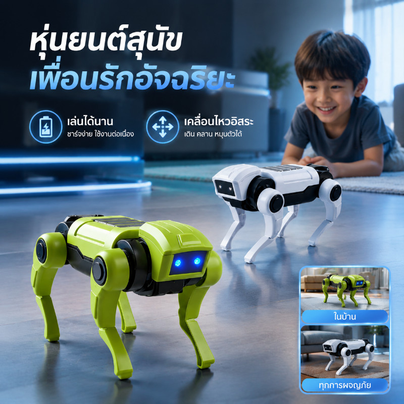 หุ่นยนต์ หุ่นยนต์หมา หมาหุ่นยนต์ สุนัขไฟฟ้า ส่งเสริมการมีปฏิสัมพันธ์ระหว่างพ่อแม่และลูก ฝึกความคิด