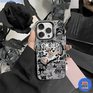 ส่งของเร็ว เคสสำหรับไอโฟน15 อนิเมชั่นวันพิค นิยม เคสแข็งสี่สี For IPhone17 13 12 14 15 11 16Pro Max 7 8Plus SE2 XR XSMAX