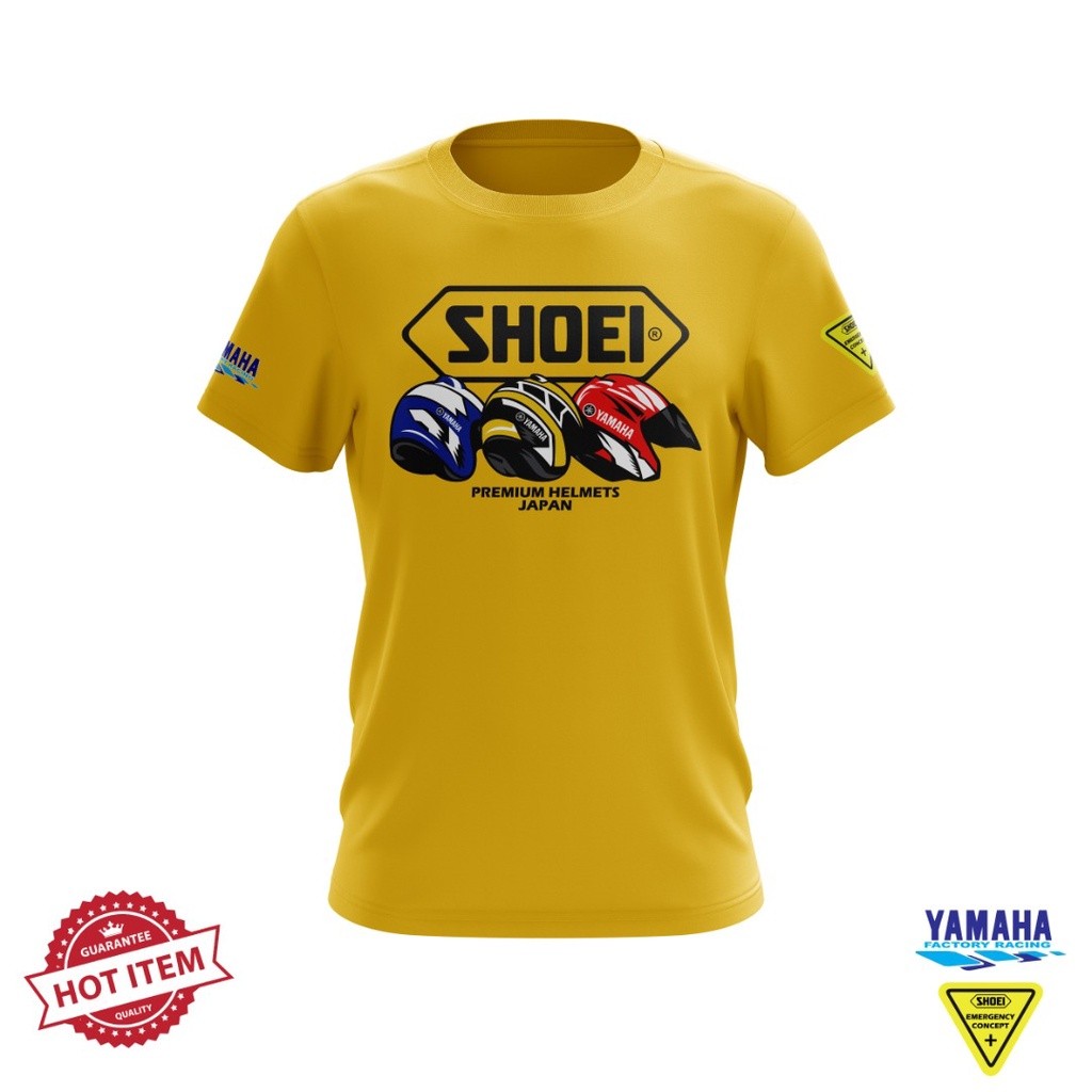 เสื้อยืดแข่งมอเตอร์ไซค์ Shoei J Force 2 JF2 ลาย Yamaha Factory Racing เหมาะสำหรับฤดูร้อน