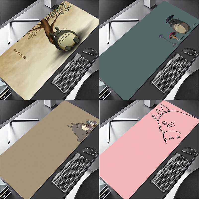 อะนิเมะเพื่อนบ้านของฉัน Totoro แผ่นรองเมาส์สตูดิโอ Ghibli Spirited Away Mousepad 900X400 มม.HD พิมพ์คอมพิวเตอร์ Gaming Mice Pad Girly แป้นพิมพ์ขนาดใหญ่ PC Deskpad ของขวัญ-acb321
