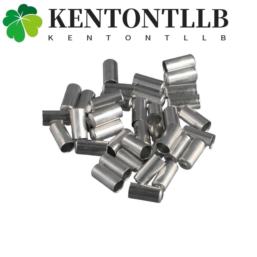 KENTONTLLB 100 PCS สายเบรคอลูมิเนียม ขนาด 2/3/5 มม. อุปกรณ์เสริมสำหรับจักรยาน MTB ท่อขึ้นรูปเงิน หมวกสายเบรค