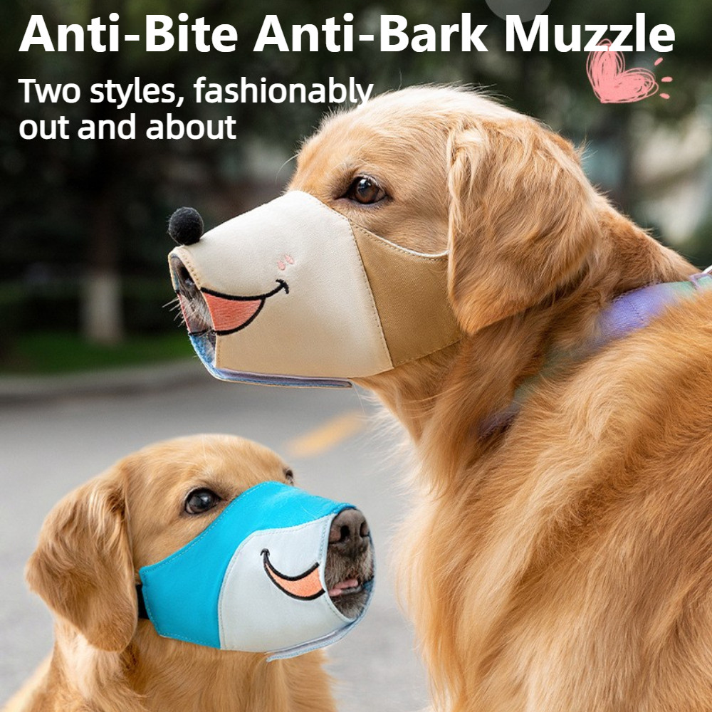 Breathable Soft Cloth Dog Muzzle Anti Bite Anti Chew Anti Barking Anti Eating Safe Mask สบายน้ําหนักเบาสัตว์เลี้ยงปาก