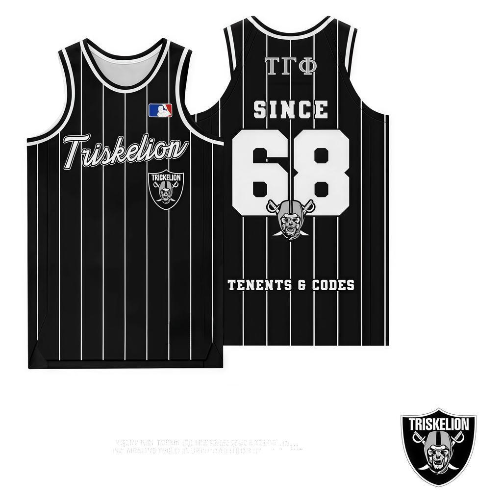 TRISKELION Taugamphi 1968 NFL FULLSUBLIMATION รอบคอถัง casual streetwear top frat เสื้อ