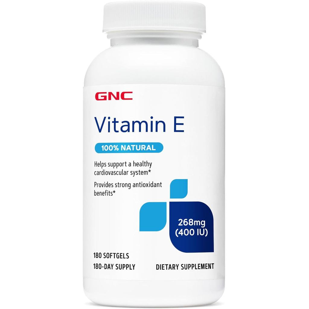 GNC Vitamin E 400IU, 180 ซอฟท์เจล ส่งเสริมสุขภาพหัวใจ