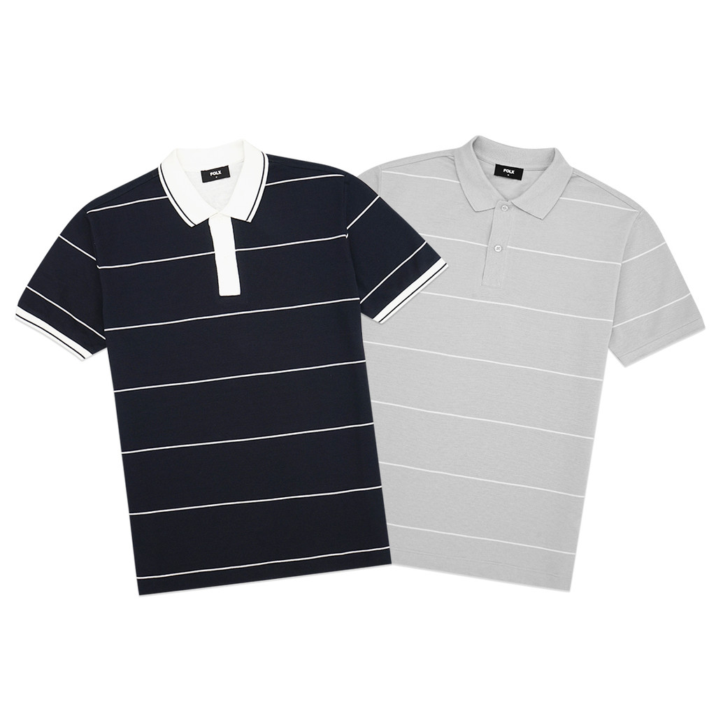 เสื้อโปโล FOLX Signature Horizon Stripe