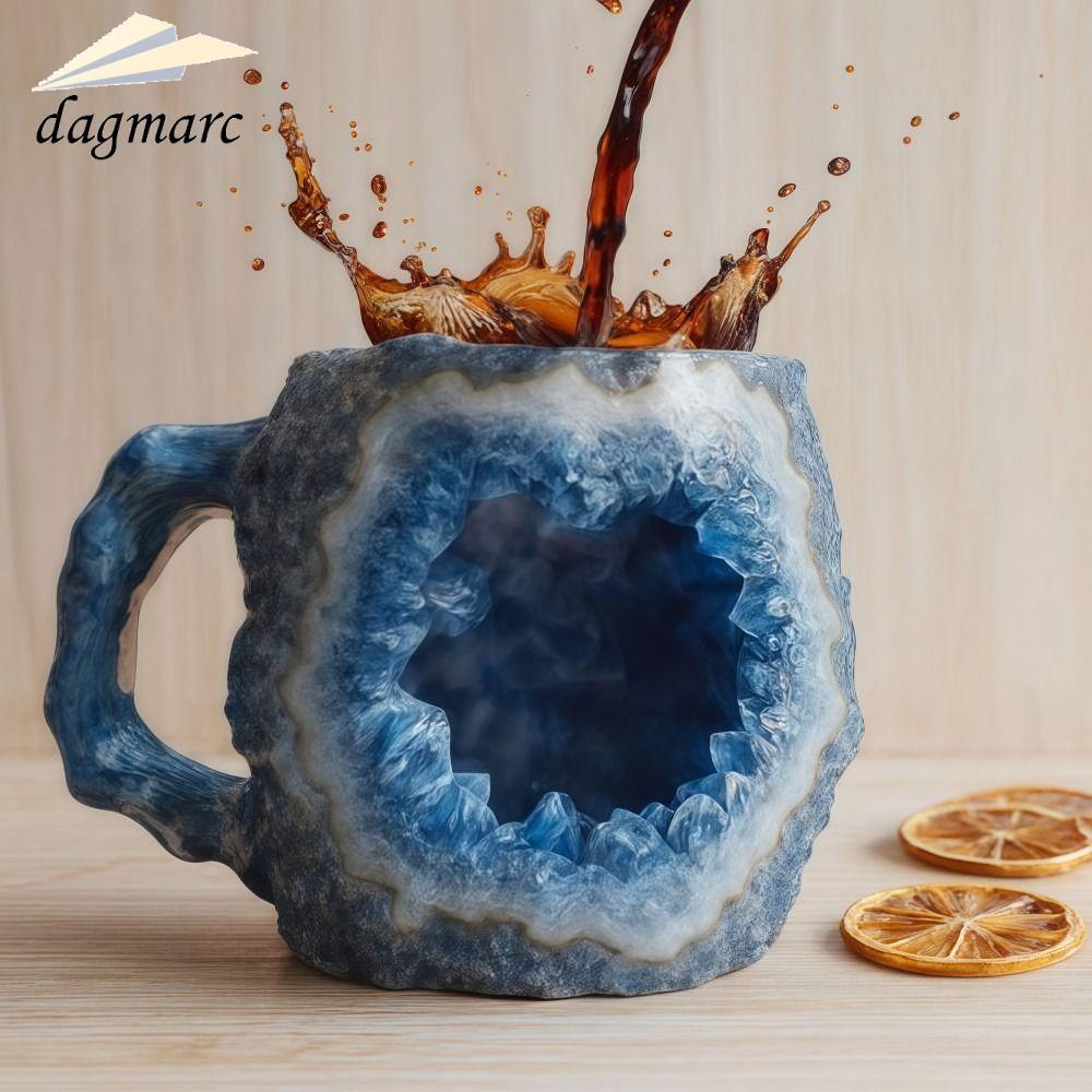 DAGMARC แก้วกาแฟคริสตัล, Elegant 325ML 11oz Mineral Stainless Steel Cup, Retro Multi Colored Double 