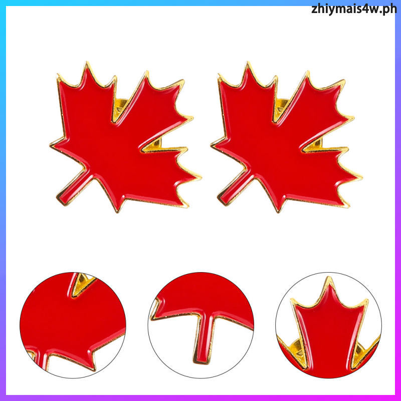 Canada Maple Leaf Lapel Pin Canadian Country เคลือบโลหะเสื้อผ้าวันธง Pins zhiymais4w