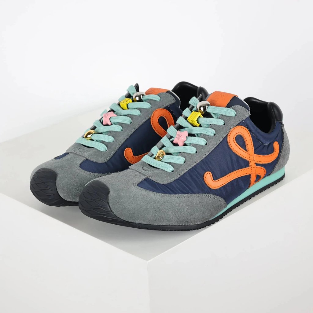 1: 1 มาตรฐานเดิม AAA + Ballet Runner 2.0 หนังวัวรอบ Toe Lace-Up การฝึกอบรมเยอรมันรองเท้า Low-Top Lif