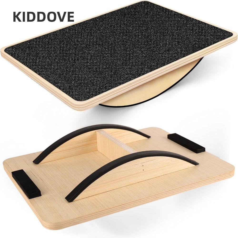 KIDDOVE Wobble Board, Core Strength Training Anti-Slip Balance Board, ไม้อเนกประสงค์ขนาดใหญ่พิเศษโต๊