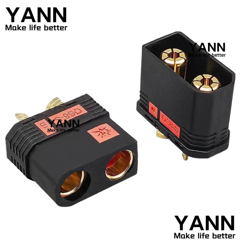 YANN QS8-S Connector, Anti Spark Gold Plated QS8P-S แบตเตอรี่ปลั๊ก, High Current สีดํา QS8-S MF ปลั๊