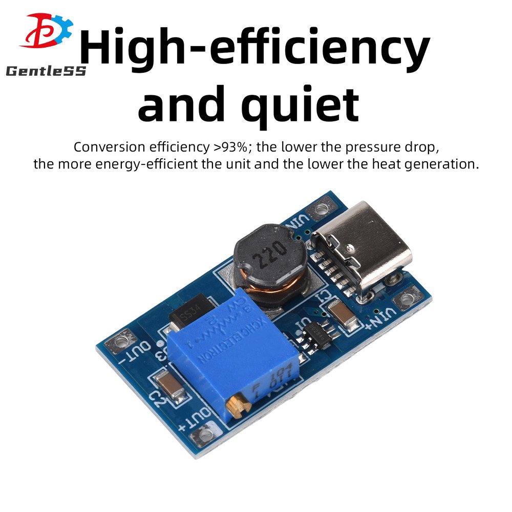 2A Mini Boost Board MT3608 DC-DC Boost Conversion Module Micro USB/Type-C
