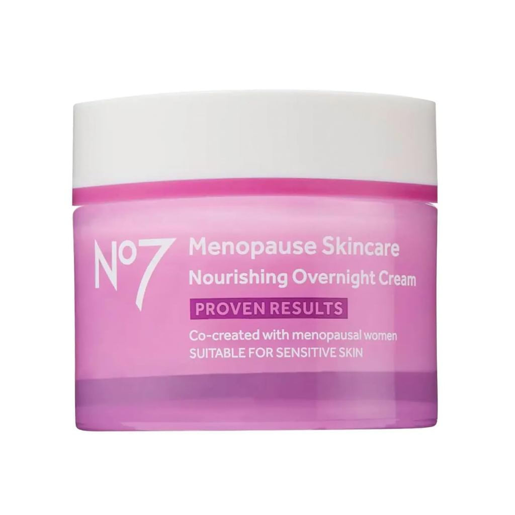 No 7 No7 Nourishing Night Cream ออกแบบมาเป็นพิเศษสําหรับ Menopause Skin Care-บรรจุครีมกลางคืนให้ความ