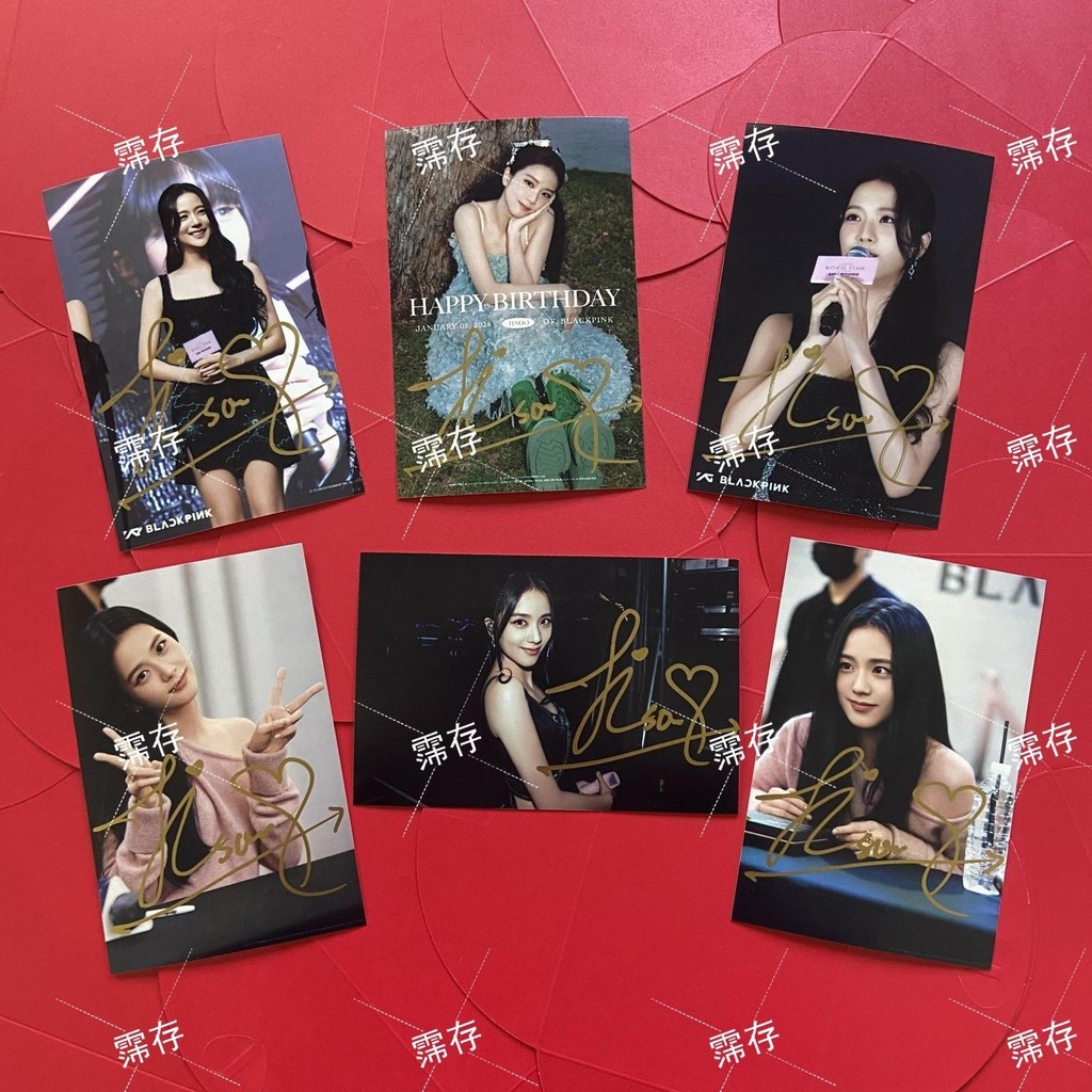 ซื้อจํากัด Jisoo Jisoo ลายเซ็นภาพถ่าย Kim Jisoo ลายเซ็น Fidelity ผลิตภัณฑ์ที่ไม่ใช่พิมพ์สนับสนุนพัดล