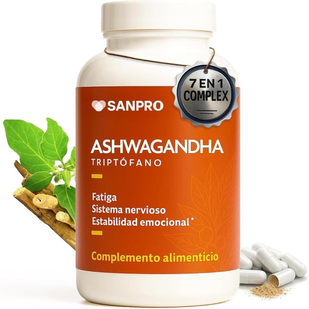 Ashwagandha + Tryphan Complex 7in1 | 120 แคปซูล|แมกนีเซียม s B1 B2 B3 และ B6 | ช่วย Regulate Cortiso
