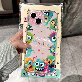 ✨จัดส่งฟรีในพื้นที่✨การ์ตูนมอนสเตอร์กลิตเตอร์เคสโทรศัพท์สำหรับ iPhone 16 15 14 13 78PLUS PRO PROMAX XR XS