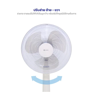 KASHIWA พัดลมตั้งพื้นสไลด์ ขนาด 16 นิ้ว รุ่น FS-2202 สีขาว พัดลม16นิ้ว พัดลมสีขาว กำลังไฟ 65W มีมอก.