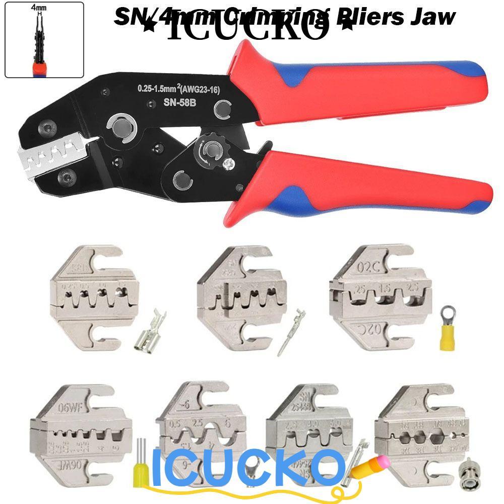 ICUCKO CRIMPING คีมขากรรไกร, 06WF 2549 03H กว้าง 4 มม.SN CRIMPING คีม Jaw, SN-2546B 02C โลหะผสม 48B 