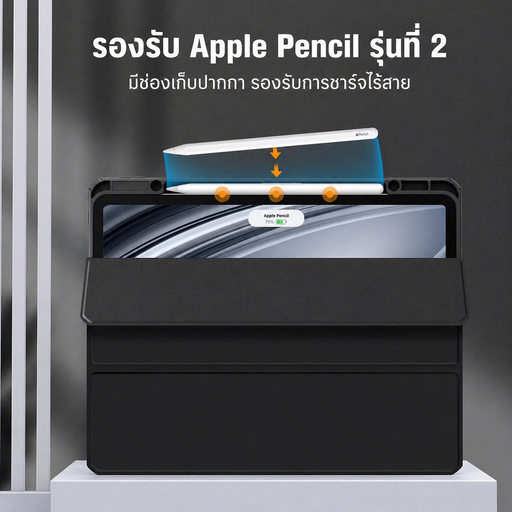 ใหม่🌟เคสไอแพด สำหรับ iPad Pro11 Air4/5/6/7 gen10/11 ​​9.7 gen7/8/9 Case ฝาครอบอะคริลิคใส เคส gen5/6 รูปที่ 2