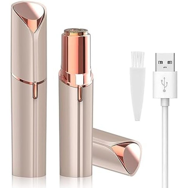 เครื่องกําจัดขนบนใบหน้าสําหรับผู้หญิง-Lady Removal Shaver-USBชาร์จLady Faceเครื่องกําจัดขนTrimmerสํา