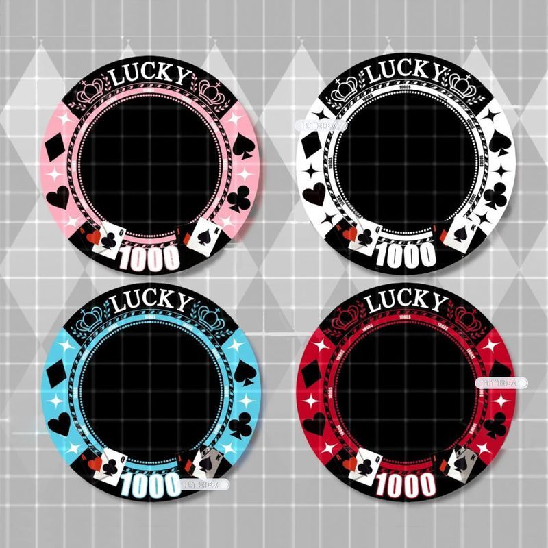 热销小红书同款高颜值哥特亚克力lucky筹码币58mm谷美装饰透明26427 Best-selling item from Little Red Book: High-appearance Gothi