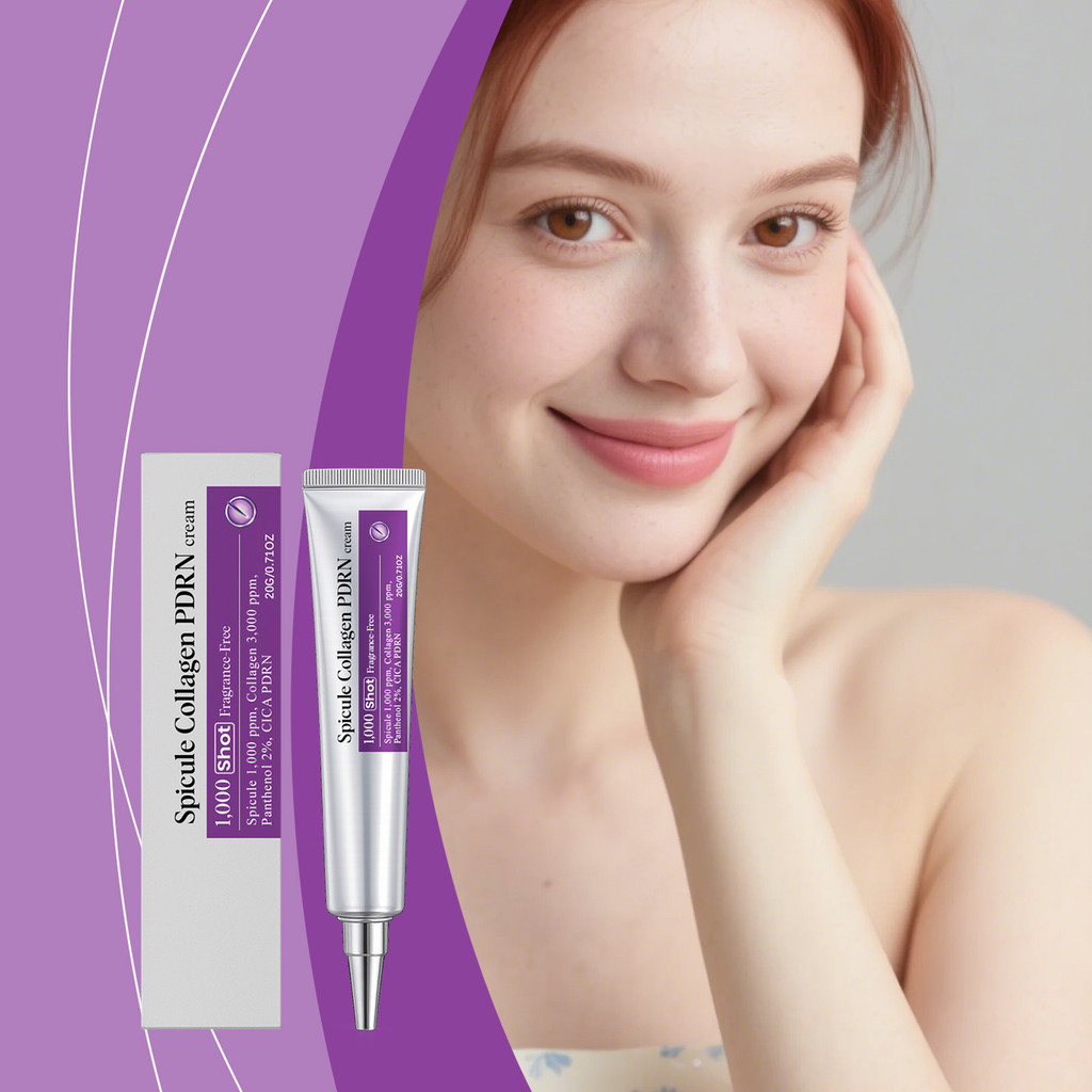 Anti-Aging Spicule Face Cream 20g – คอลลาเจน + CICA + PDRN, Firming Hydration, ปราศจากน้ําหอมสําหรับ