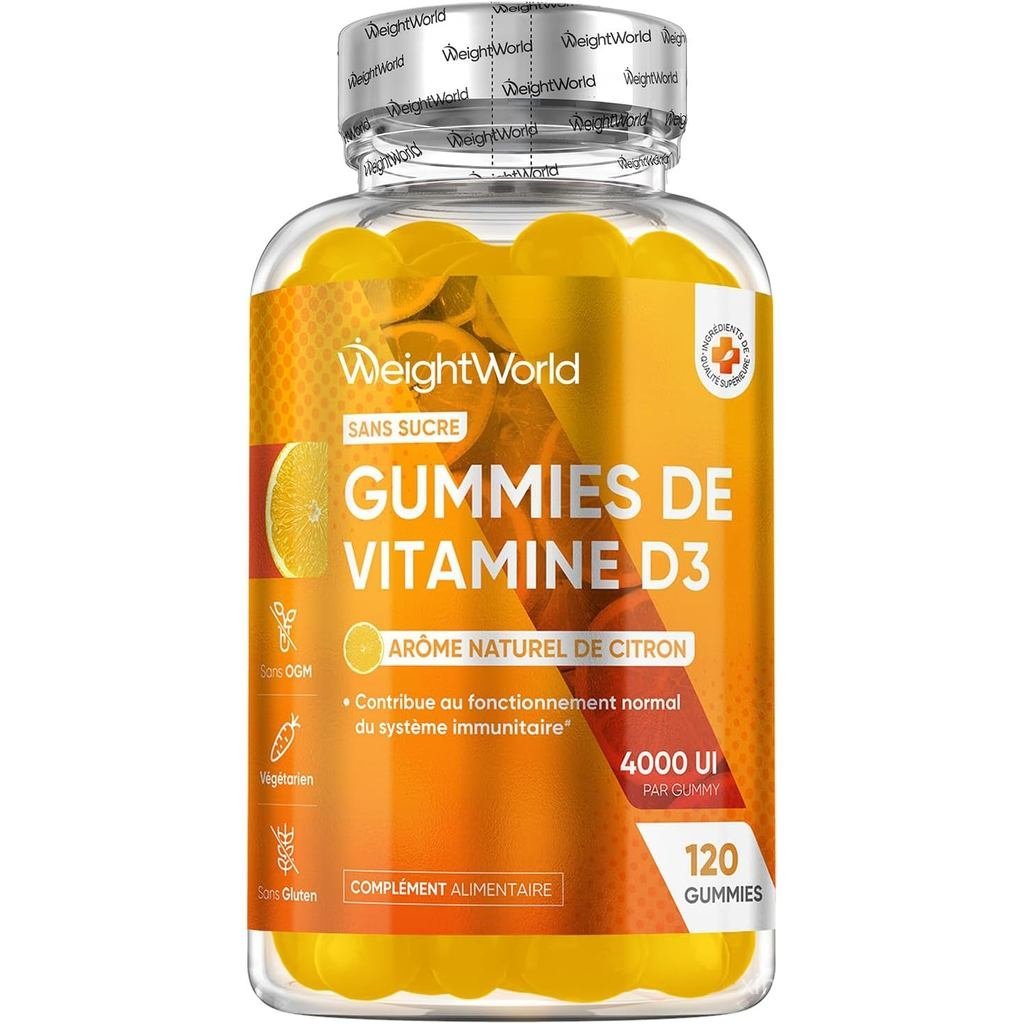 D3 4000 IU Cholecalciferol 120 สําหรับ 8 เดือน Sugar D พร้อม Lemon Flavour มังสวิรัติและไม่ใช่จีเอ็ม