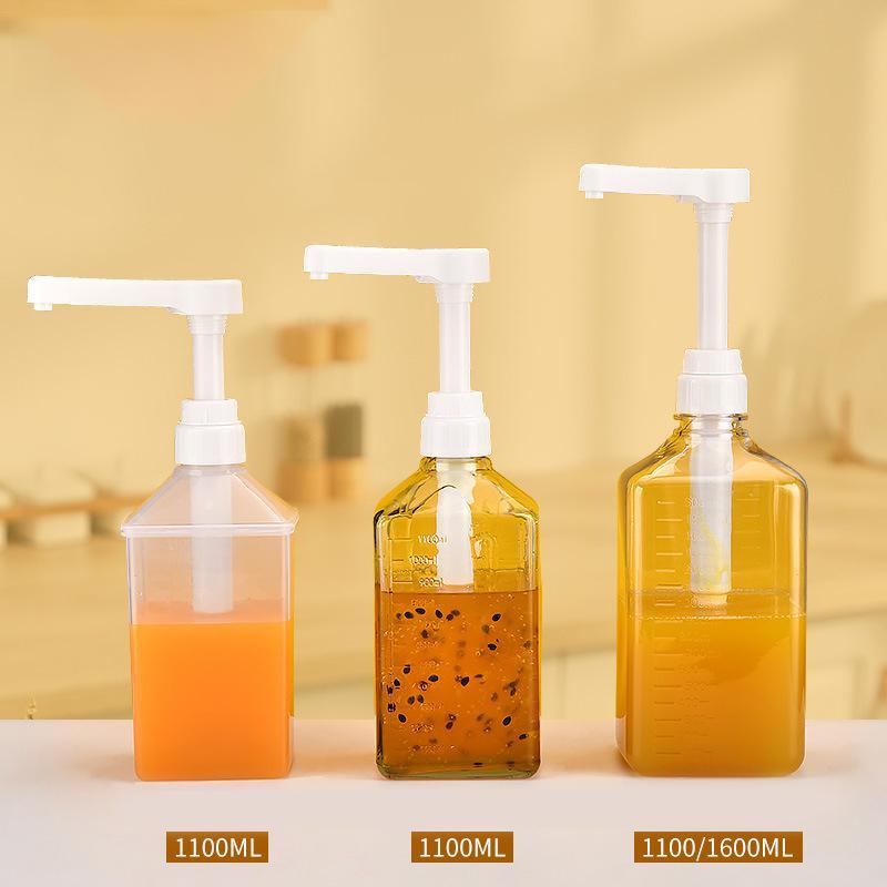 <Activee> 1100ml เครื่องจ่ายน้ําเชื่อมกาแฟมัลติฟังก์ชั่นน้ําผึ้งซอสซอสมะเขือเทศขวด 5/8/10CC ปั๊มขนาด