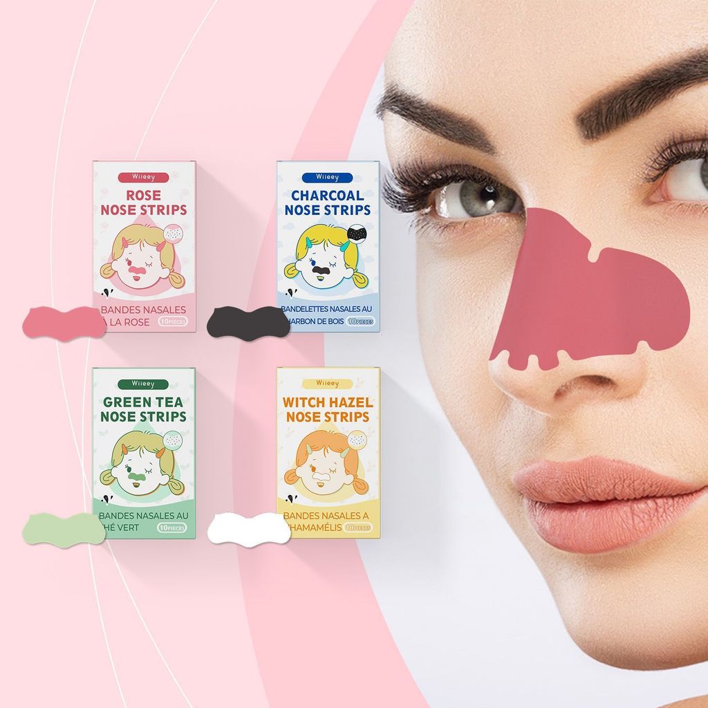 Wiieey Nose Patch Care Rose ทําความสะอาดรูขุมขนอย่างอ่อนโยนจมูก T Zone Care Moisturizing Nose Care P