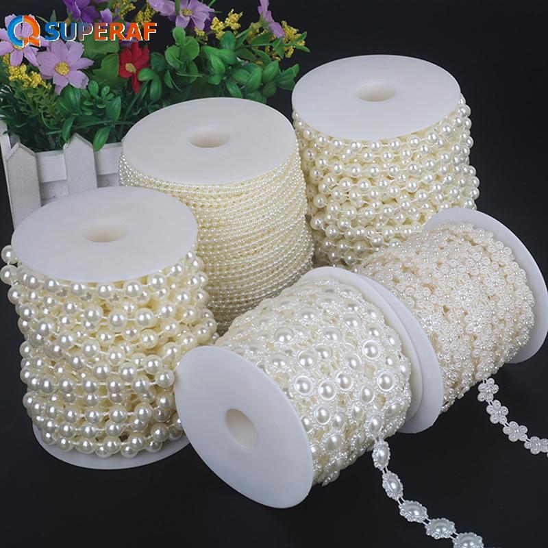 SuperAF ABS Beads String - DIY Jewelry Craft Supplies for Wedding Decorations