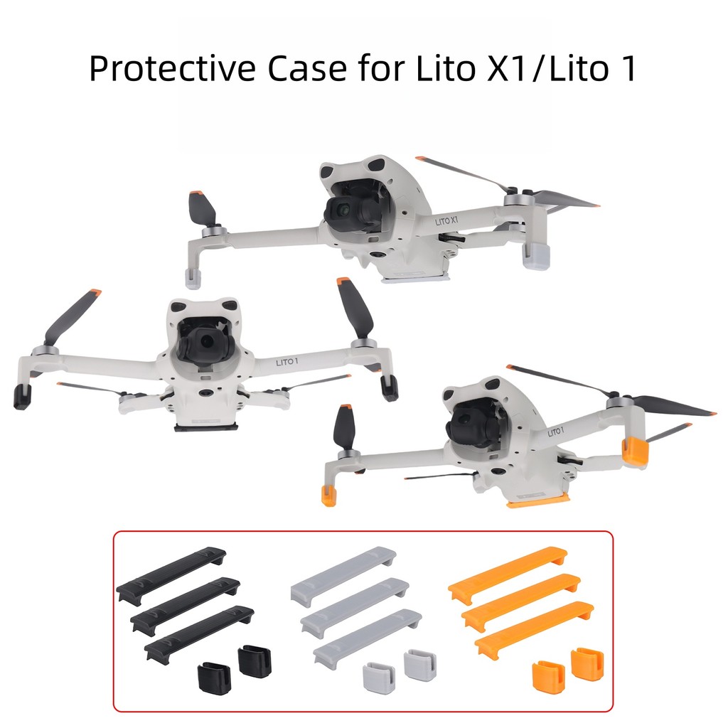 Landing Gear ตัวยึดเพิ่มความสูงสําหรับ DJI Lito 1 / Lito X1 ทนต่อการสึกหรอฝาครอบป้องกัน Ultra Light Snap-On Landing ขา Guard