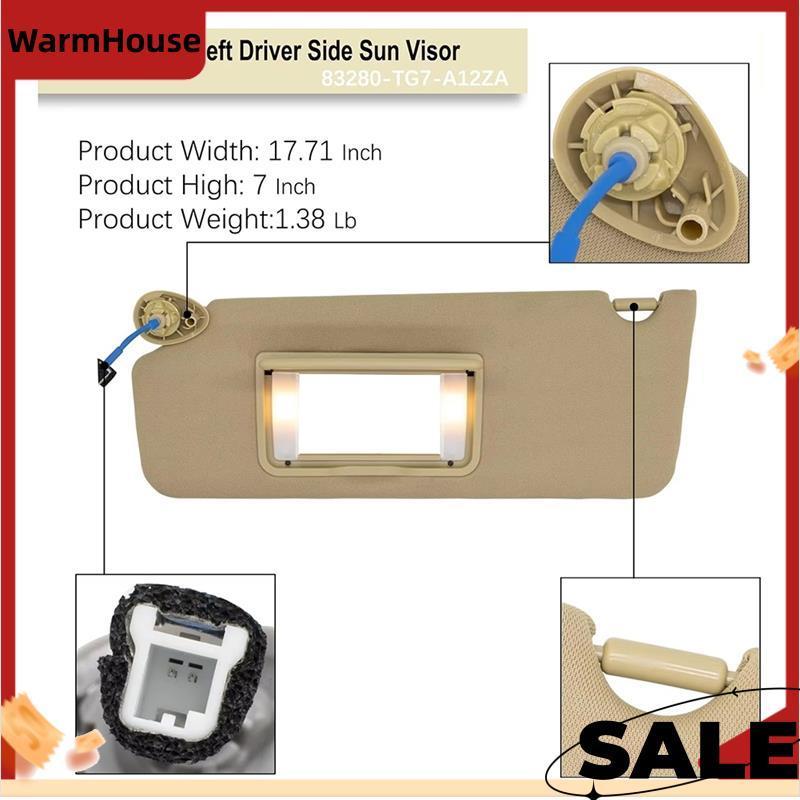 ที่บังแดดสําหรับนักบิน Sun Visor 83280-TG7-A12ZA 83280-TG7-A12ZB 83280-TG7-A11ZB ซ้าย