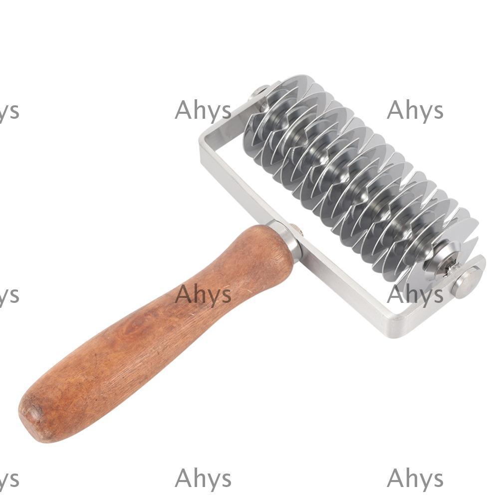 AHYS Lattice Pastry Cutter, สแตนเลสไม้ Handle Pastry Lattice Roller Cutter, ทนทาน Time-Saver Non-sti
