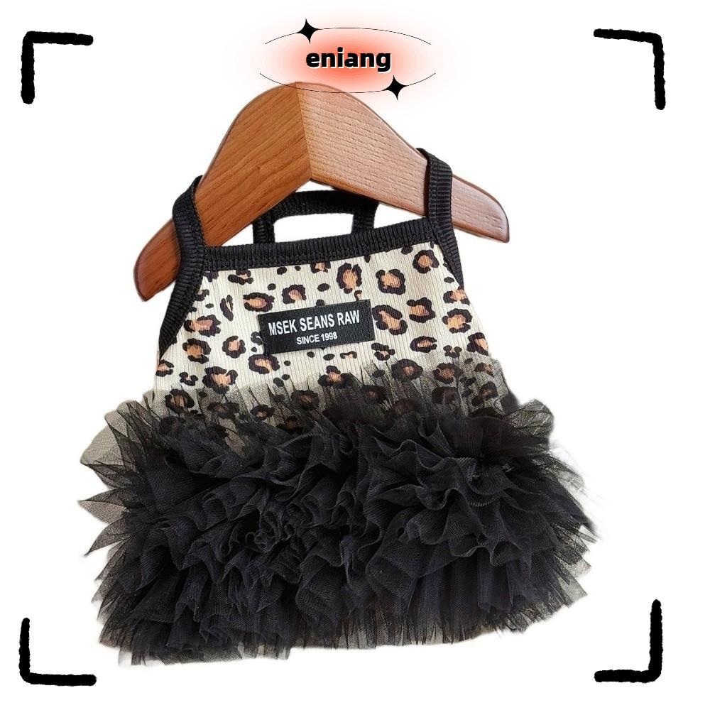 ENIANG Puppy Cat Slip Dress, Breathable Soft Pet Princess Dress, Summer Comfort Leopard Print Dog Pu
