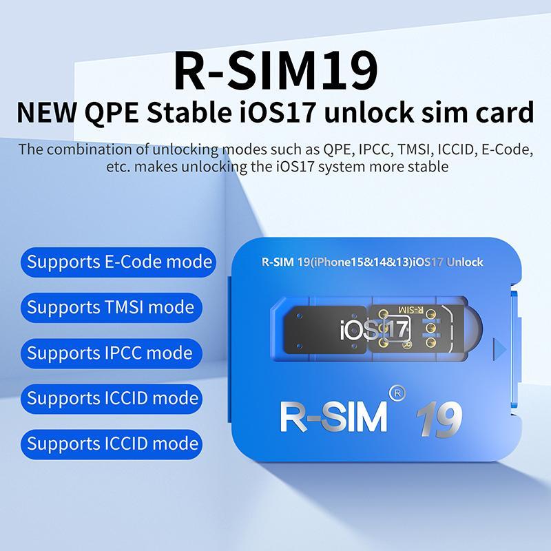KILLIG R-SIM19 ใหม่ QPE Stable IOS17 ปล่อยการ์ดสําหรับช่วงเต็ม 6-17 Unlo TH