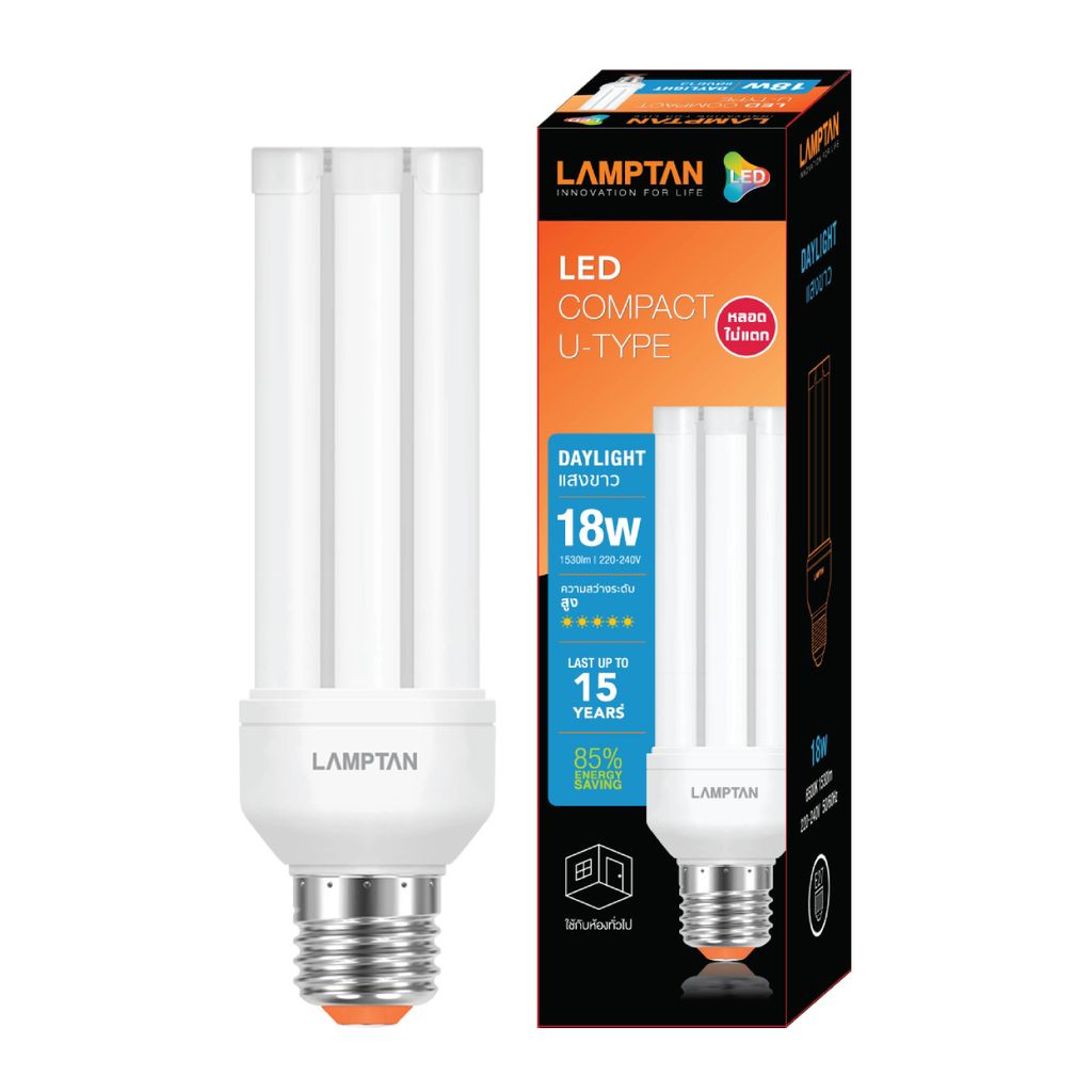 [สินค้าส่งด่วน]  LAMPTAN หลอด LED คอมแพคยูไทป์ 18W แสงขาว LAMPTAN LED COMPACT U-TYPE 18W DAYLIGHT