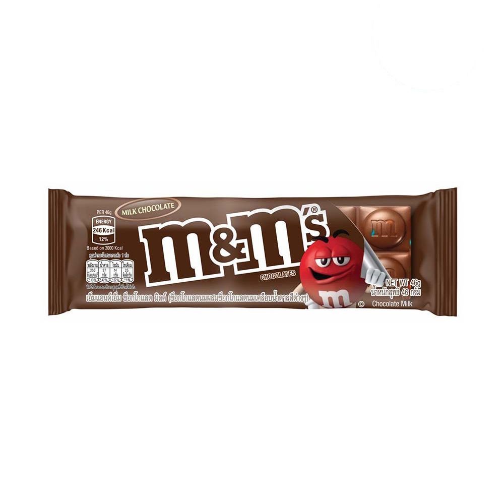 เอ็มแอนด์เอ็มบาร์ช็อกโกแลตนม 46 กรัม M AND M BLOCK MILK CHOCOLATE 46 G.