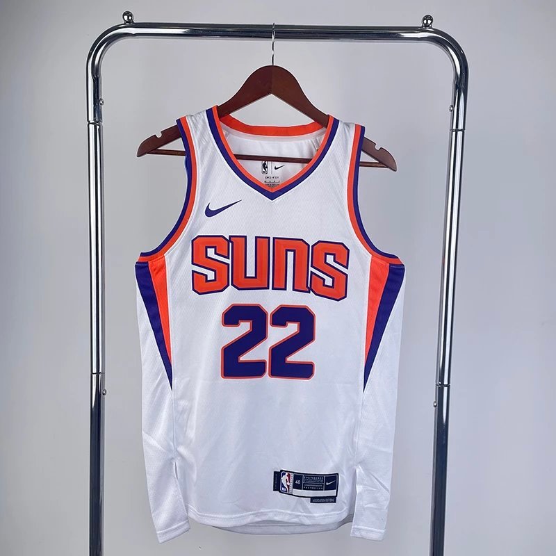 SW เวอร์ชัน NBA23 Seasonal Suns เบอร์ 22 Ayton Jersey เสื้อบาสเกตบอลชาย Retro Hot Press Jersey Top เ