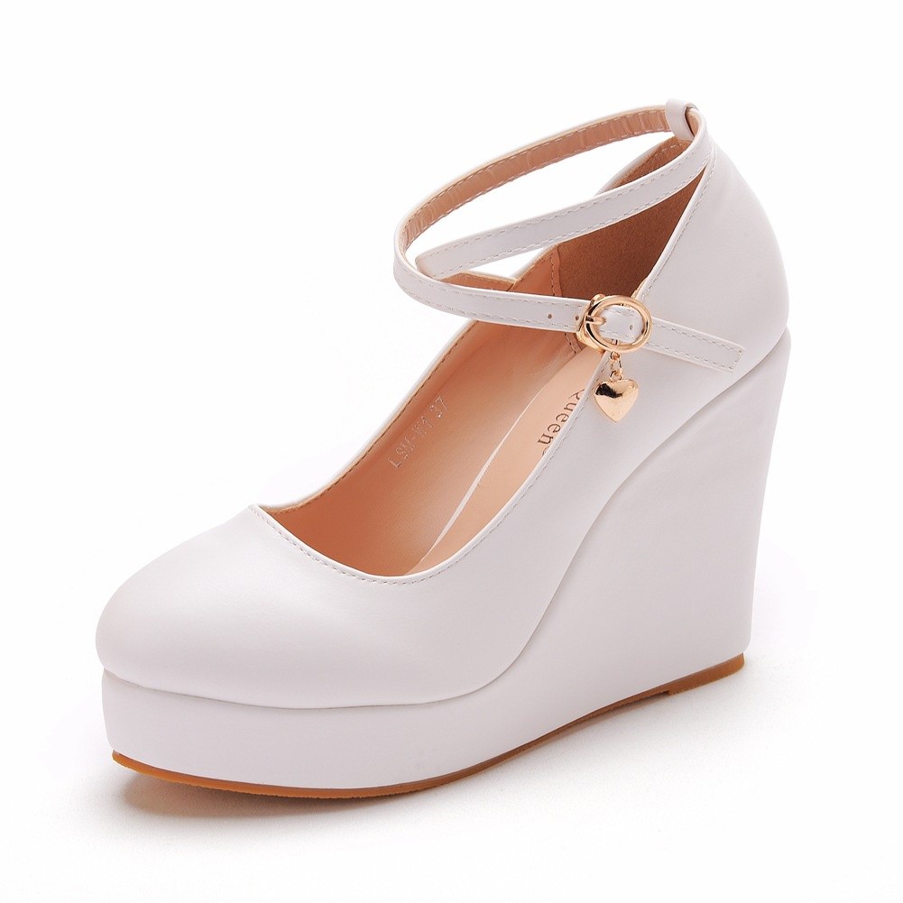 GA9 Queen · 11cm Wedge Shoes Cross Strap รองเท้าส้นสูงผู้หญิง