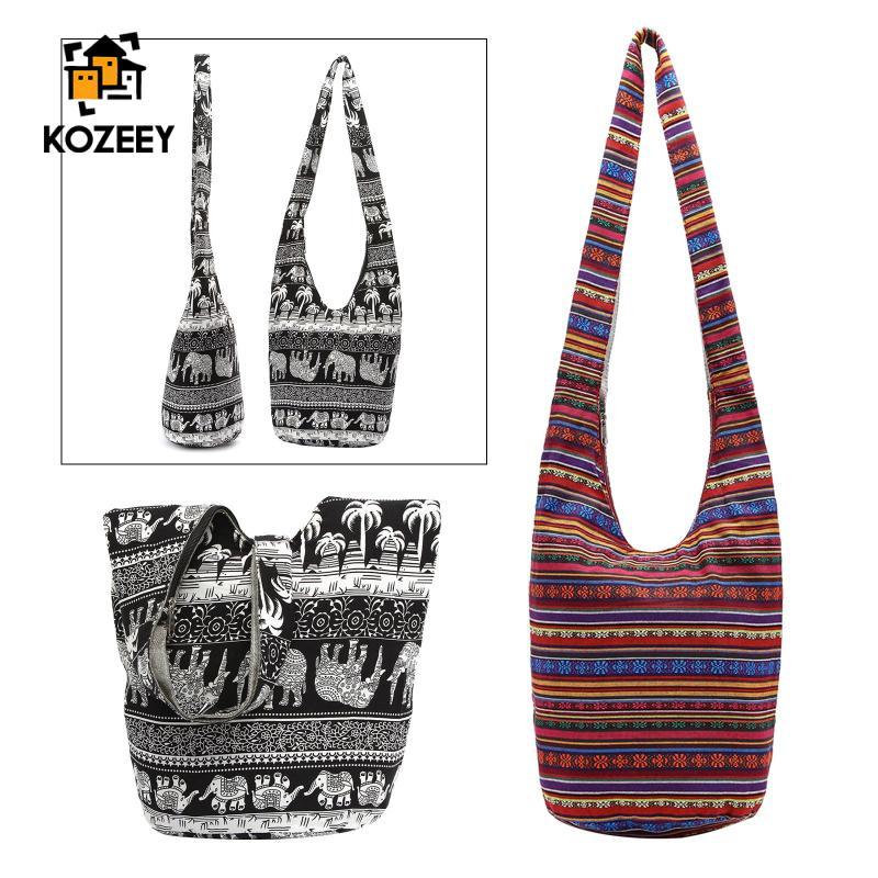 [KOZEEY] Thai Hippie Boho Crossbody Bag Bohemian Crossbody Bag Handbag for Women Girls