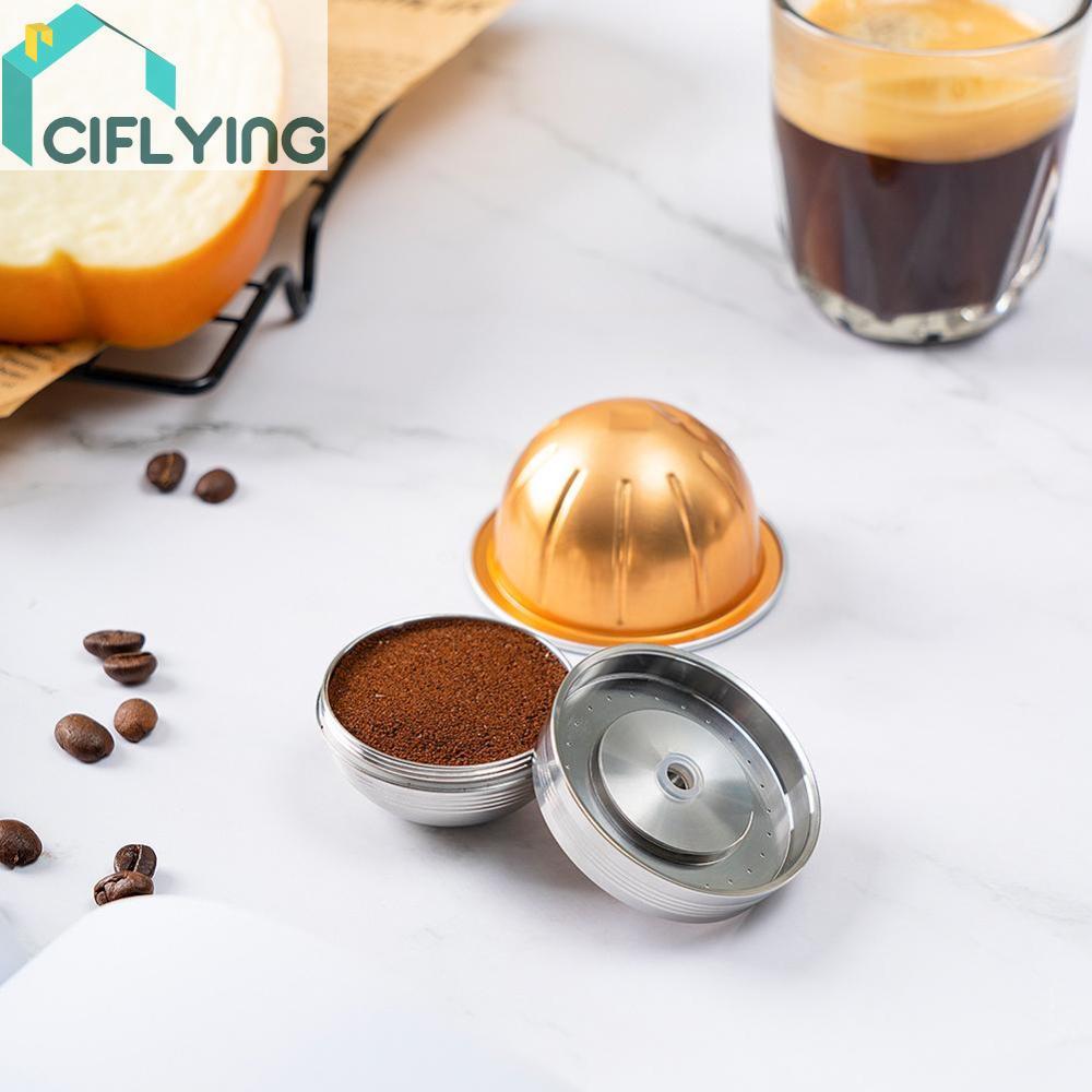 สแตนเลสแคปซูลรีฟิลกรองกาแฟ Pods สําหรับ Vertuo Next สําหรับ Home Kitchen Coffe Accesories