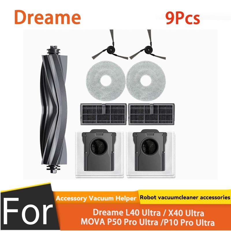 Dreame L40 Ultra / X40 Ultra/MOVA P50 Pro Ultra /P10 Pro Accessories (9 ชิ้น)