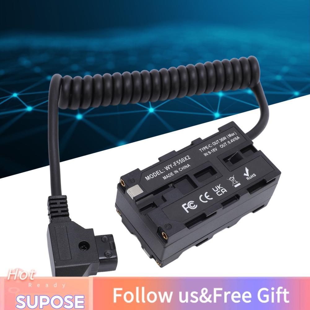 Supose Supose D แตะคู่ด้าน Dummy แบตเตอรี่ Tap ม้วนสายไฟ NP F อะแดปเตอร์สำหรับ F550 F750 F970 แบตเตอ