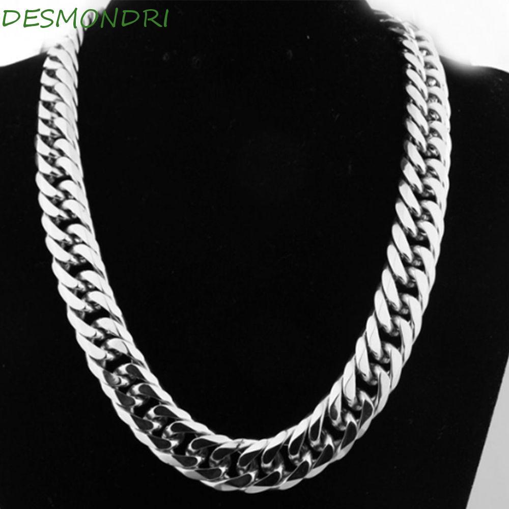 DESMONDRI Punk Style Curb Stainless Punk Stainless Steel Men