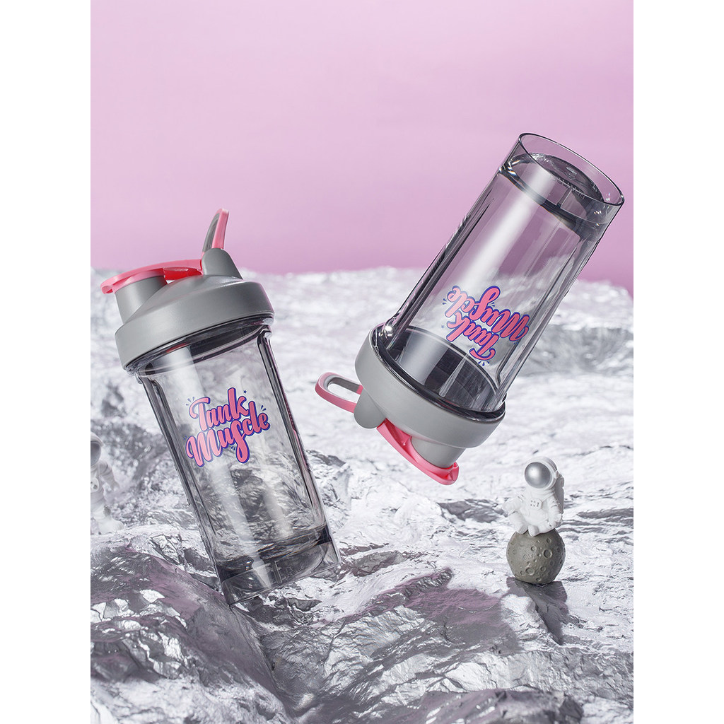 ขวดน้ำ กระบอกน้ำเด็ก Muscle TANK Shaker Cup Protein Powder Shaker Cup Milkshake Cup Fitness Large Ca