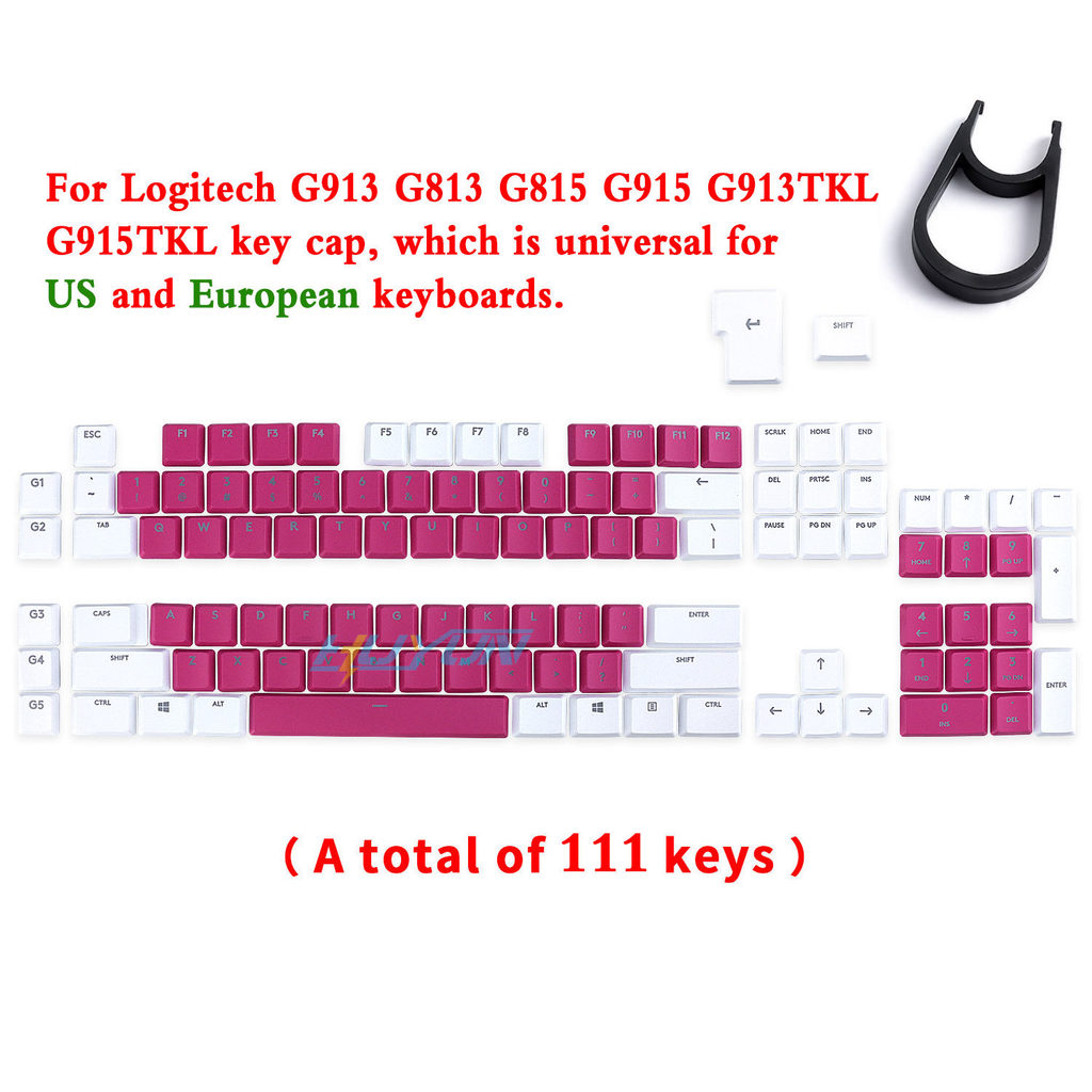 เหมาะสําหรับ Logitech G915 913 TKL G815 G813 ปุ่มปุ่มกดเฉพาะโปร่งแสงสองสีที่กําหนดเอง