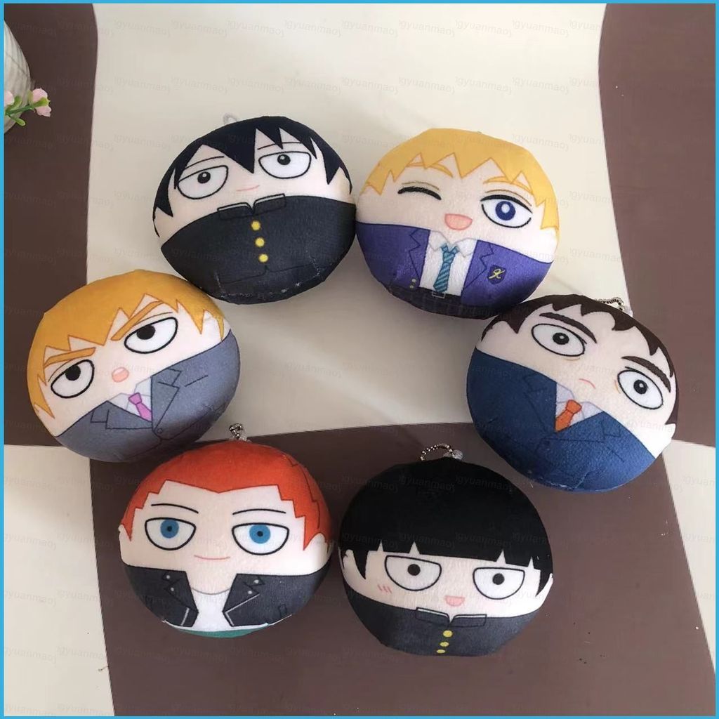 ZY2 Mob Psycho 100 Plush กระเป๋าจี้พวงกุญแจอะนิเมะ Ekubo Shigeo ตุ๊กตาของเล่นตุ๊กตาพวงกุญแจ Plushine